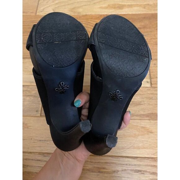 Simply Vera Vera Wang women's Black Open Toe Slingback Heels size 6 - Picture 8 of 10